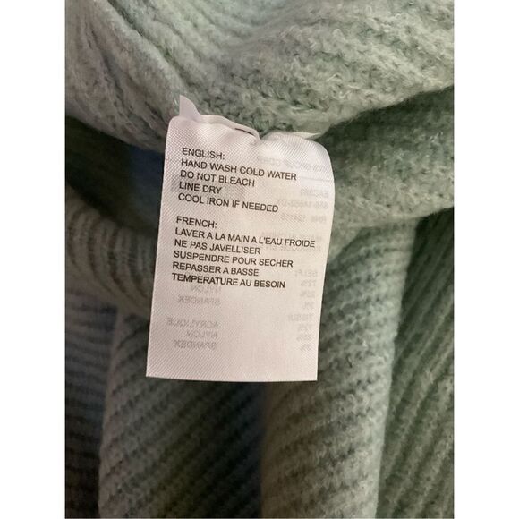 Elodie Sweater Pullover Crew Neck Chunky Knit Green Light Green Women Size XL - Picture 5 of 10